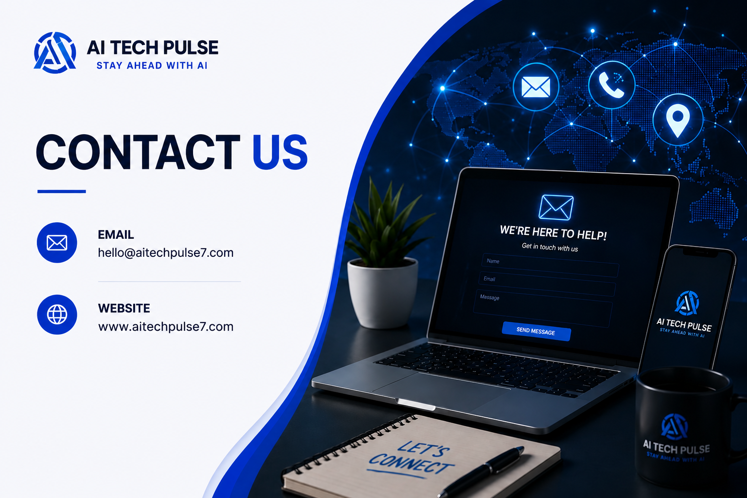 Contact AI Tech Pulse for support, feedback, and business inquiries