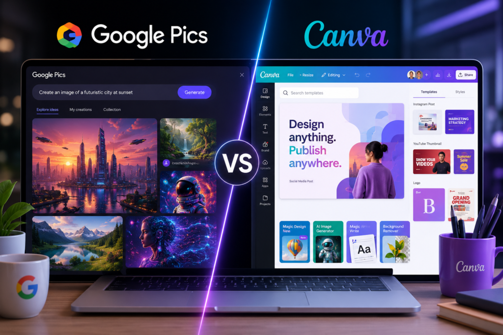 Google Pics vs Canva