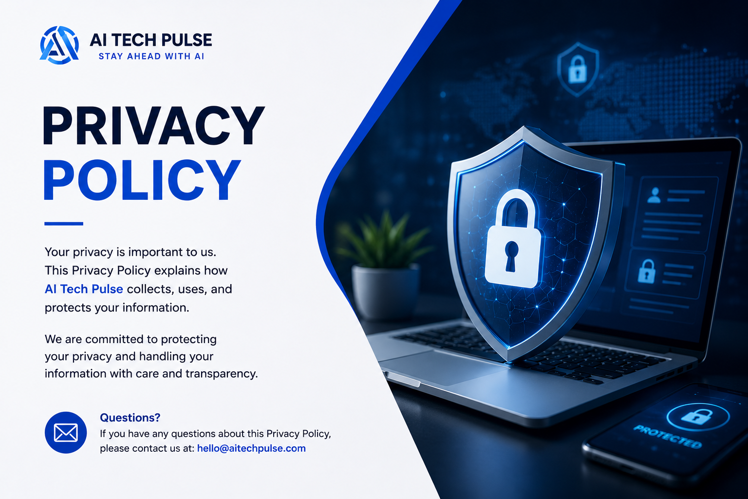 Privacy Policy of AI Tech Pulse protecting user privacy and data