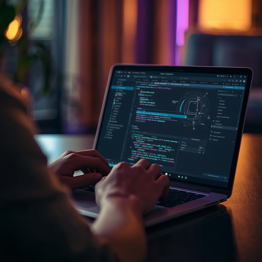 Beginner building an app using a vibe coding AI tool on a laptop in 2026